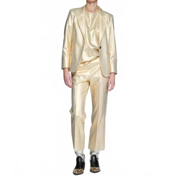 NEW VILAGALLO hillary stretch blazer in gold - Picture 3 of 5